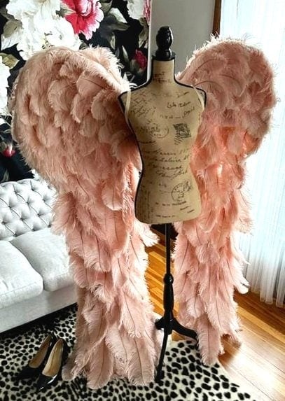 Unleash Your Inner Angel: The Ultimate Boudoir Accessory – Pink Feather Wings